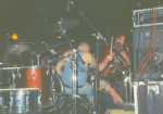 Rudy Messenger playing drums with the Bonediggers when the ??